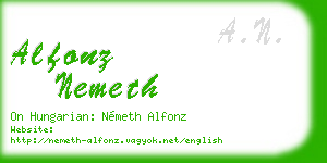 alfonz nemeth business card
